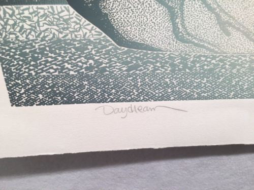Vintage Western Lithograph Print "Daydream" Signed Numbered 114/350 40" X 28"   - TvMovieCards.com