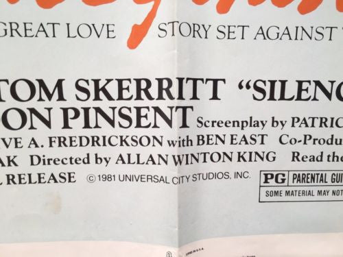 Original 1981 "Silence of the North" 1 Sheet Movie Poster 27"x 41" Tom Skerritt   - TvMovieCards.com