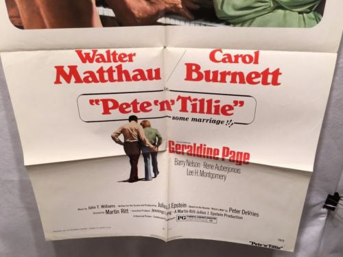 Original 1973 "Pete 'N' Tillie" 1 Sheet Movie Poster 27"x 41" Walter Matthau   - TvMovieCards.com