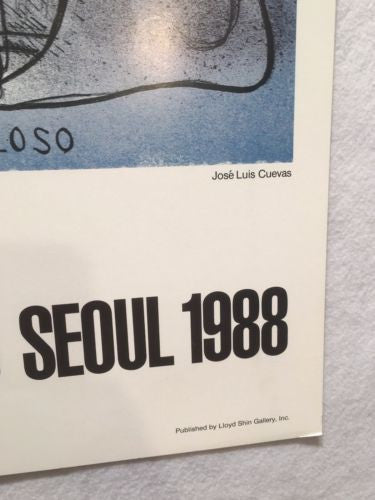 1988 Original Seoul Olympics Jose Luis Cuevas "Coloso" Poster   - TvMovieCards.com