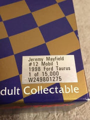 Action 1/24 Diecast #12 Jeremy Mayfield Mobil 1 1998 Ford Taurus Nascar   - TvMovieCards.com