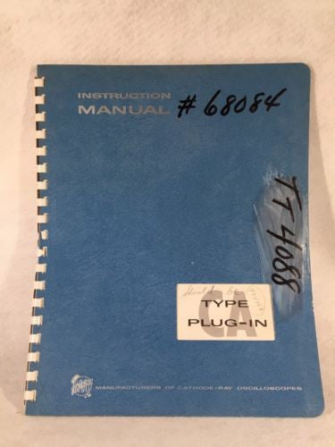 Tektronix CA Plug in Test Unit Instruction / Service Manual P/N 070-318   - TvMovieCards.com