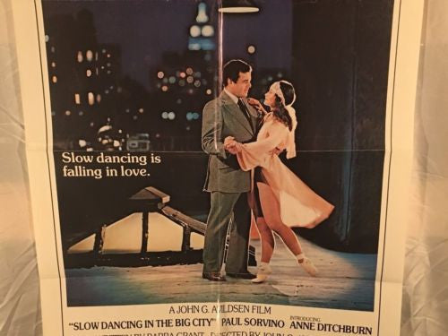 Original 1978 "Slow Dancing in the Big City" 1 Sheet Movie Poster 27"x 41"   - TvMovieCards.com