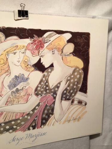 Les Confidences- Serge Marjisse - Lithograph Art Print Poster 25.5 x 19.5   - TvMovieCards.com