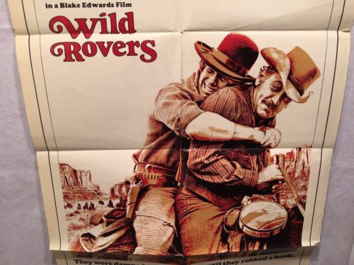 Original 1971 "Wild Rovers" 1 Sheet Movie Poster 27x 41" Ryan Oneal   - TvMovieCards.com