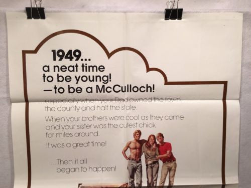 Original 1975 "The McCullochs" 1 Sheet Movie Poster 27x 41" Forrest Tucker   - TvMovieCards.com