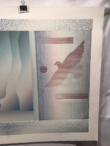 Vintage Western Lithograph Print "Daydream" Signed Numbered 114/350 40" X 28"   - TvMovieCards.com