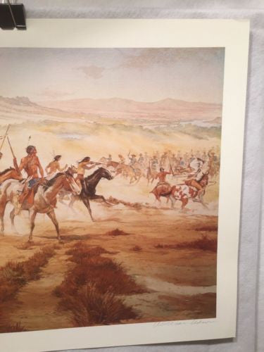 Vintage Western Indian Artwork William Nelson Signed Numbered 247/500   - TvMovieCards.com