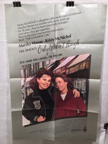 Original 1981 "Only When I Laugh" 1 Sheet Movie Poster 27"x 41" Marsha Mason   - TvMovieCards.com