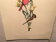 Vintage Laura Nevin "Cardinals" Etching Lithograph Print Signed Numbered 85/100   - TvMovieCards.com