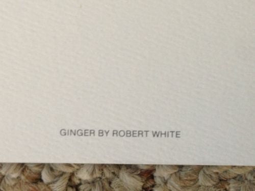 Original Robert White "Ginger" Lithograph Print Hand Signed   - TvMovieCards.com