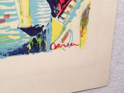 Dimitrie Berea 1908-1975 Lithograph Print - Seaside Cabana   - TvMovieCards.com