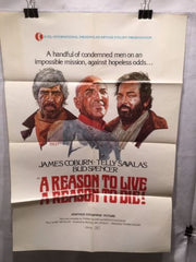 Original 1972 "A Reason to Live A Reason to DIe!" 1 Sheet Movie Poster 27"x 41"   - TvMovieCards.com