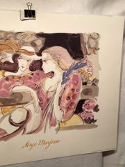 Sur Le Banc - Serge Marjisse - Lithograph Art Print Poster 24 x 20   - TvMovieCards.com
