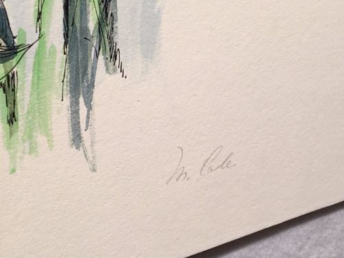 Vintage M Cole "Daffodils and Tulips" Lithograph Signed Numbered 58/350 Print   - TvMovieCards.com
