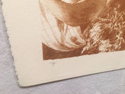 Vintage Western Indian Artwork William Nelson Signed in Pencil "Sun Dance Chief"   - TvMovieCards.com