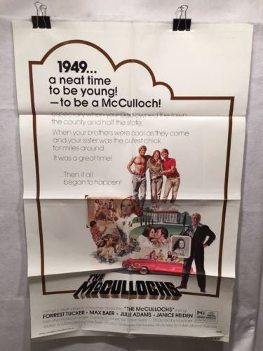 Original 1975 "The McCullochs" 1 Sheet Movie Poster 27x 41" Forrest Tucker   - TvMovieCards.com