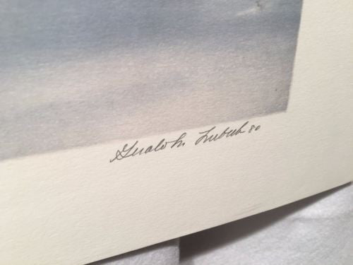 Vintage 1980 Gualo H. Lubeck "New Generation" Sheep Print Signed Numbered 63/275   - TvMovieCards.com
