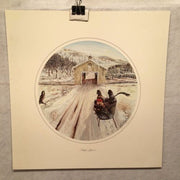James Milton Smith "Sleigh Ride" Signed Lithograph Print 616/750   - TvMovieCards.com