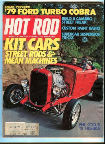 1978 July Hot Rod Magazine Back Issue - Kit Cars Street Rods & Mean Machines   - TvMovieCards.com