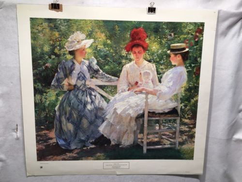 Three Sisters - A Study in June Sunlight - Edmund C Tarbell NYGS 33x30 Print   - TvMovieCards.com