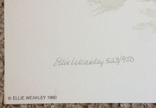 Ellie Weakley "Silver Reflections" Lithograph Print Number/Signed   - TvMovieCards.com