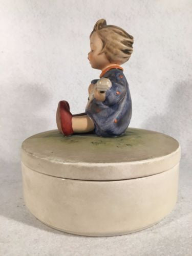 Goebel Hummel Figurine TMK3 #III/53 "Joyful" Covered Dish 6" Tall   - TvMovieCards.com