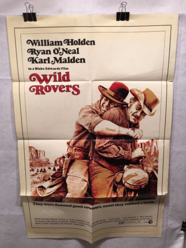 Original 1971 "Wild Rovers" 1 Sheet Movie Poster 27x 41" Ryan Oneal   - TvMovieCards.com
