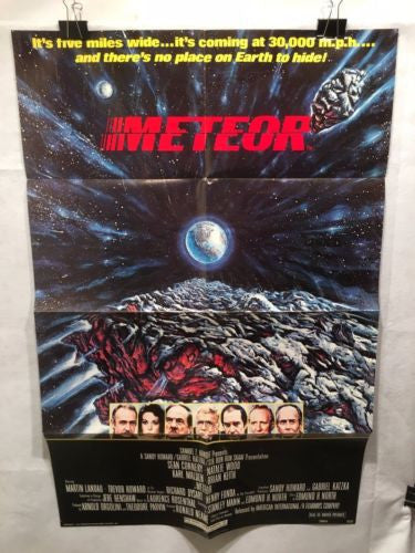 Original 1979 "Meteor" 1 Sheet Movie Poster 27"x 41" Sean Connery Natalie Wood   - TvMovieCards.com