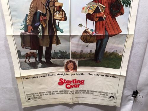Original 1977 "Starting Over" 1 Sheet Movie Poster 27"x 41" Burt Reynolds   - TvMovieCards.com