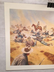 Vintage Western Cowboy Artwork William Nelson Signed in Pencil   - TvMovieCards.com