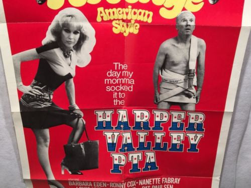 1978 Harper Valley PTA Style B One Sheet Original Movie Poster 27x41   - TvMovieCards.com