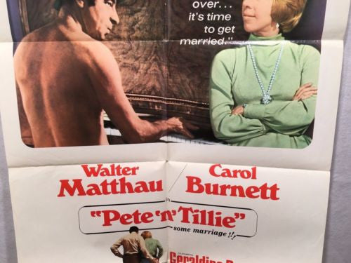 Original 1973 "Pete 'N' Tillie" 1 Sheet Movie Poster 27"x 41" Walter Matthau   - TvMovieCards.com