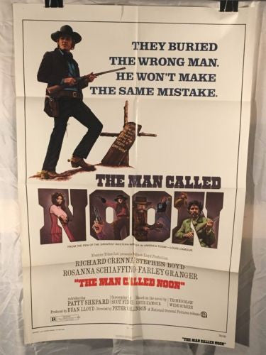 Original 1973 "The Man Called Noon" 1 Sheet Movie Poster 27"x 41"   - TvMovieCards.com
