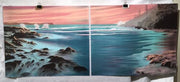 Vintage Gagnon Waves Crashing On Rocks Lithograph Signed Numbered 208/225 Print   - TvMovieCards.com