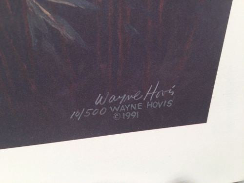 Vintage Western Wayne Hovis Print "Double Trouble" Signed Numbered 10/500   - TvMovieCards.com