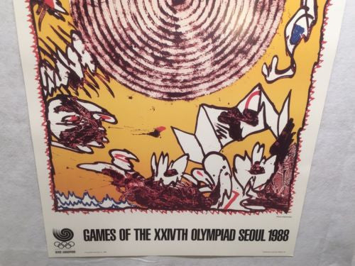 1988 Original Seoul Olympics Pierre Alechinsky " Poster South Korea   - TvMovieCards.com