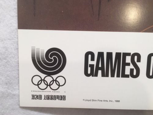 1988 Original Seoul Olympics Mimmo Paladino "Olympia" Poster Korea   - TvMovieCards.com