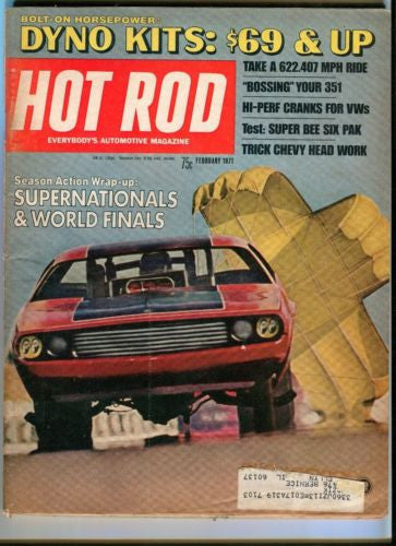 1971 February Hot Rod Magazine March Back Issue - Supernationals & World Finals   - TvMovieCards.com