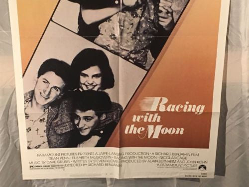 Original 1984 "Racing with the Moon" 1 Sheet Movie Poster 27x 41" Sean Penn   - TvMovieCards.com