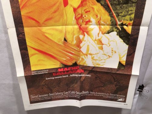 Original 1970 "Macho Callahan" 1 Sheet Movie Poster 27"x 41" David Janssen   - TvMovieCards.com