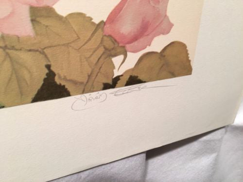Miriam Ecker "Florescence" Young Girl in Flowers Signed Numbered 34/300 Print   - TvMovieCards.com