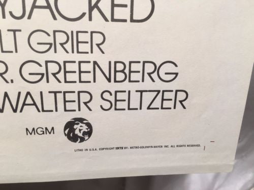 Original 1972 "Skyjacked" 1 Sheet Movie Poster 27"x 41" Charlton Heston   - TvMovieCards.com