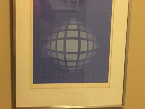 1971 Victor Vasarely (1908-1997) "Oltar" Signed Numbered Serigraph Print 74/150   - TvMovieCards.com