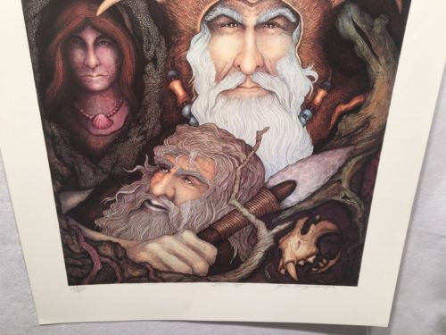 Vintage John Longendorfer "Stone Age" Lithograph Print Signed Numbered 189/275   - TvMovieCards.com