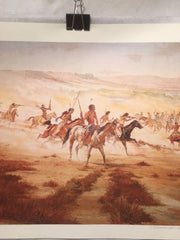 Vintage Western Indian Artwork William Nelson Signed in Pencil   - TvMovieCards.com