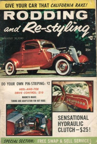 Rodding and Re-Styling July Digest Magazine Fabulous '33 Ford   - TvMovieCards.com