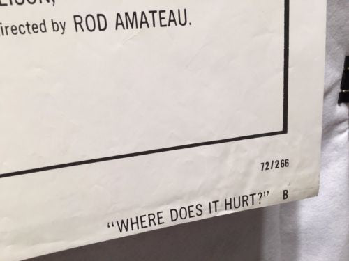 Original 1972 "Where does it hurt?" 1 Sheet Movie Poster 27"x 41" Peter Sellers   - TvMovieCards.com