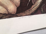 Vintage John Longendorfer "Stone Age" Lithograph Print Signed Numbered 189/275   - TvMovieCards.com