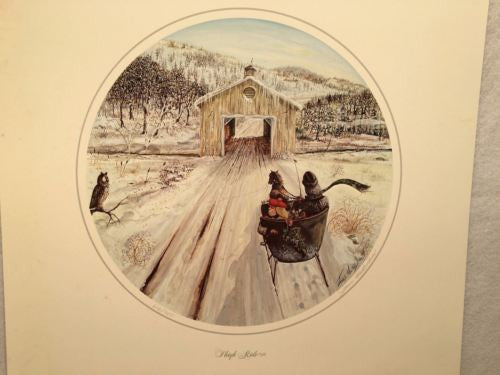 James Milton Smith "Sleigh Ride" Signed Lithograph Print 616/750   - TvMovieCards.com